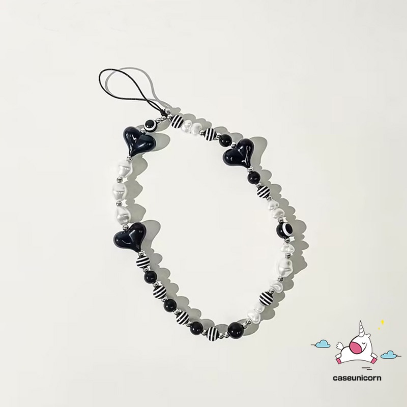 เครื่องประดับ พวงกุญแจ จี้ลูกปัดไข่มุก อะคริลิค รูปผีเสื้อ สีดํา เหมาะกับของขวัญ สําหรับห้อยโทรศัพท์มือถือ - รูปที่ 6