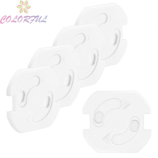 【COLORFUL】Socket Lock 5 PCS Child Safety Lock Self-adhesive With Rotary Mechanis