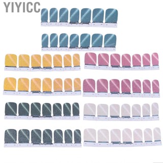 Yiyicc 14pcs Self‑Adhesive Nail  DIY Glitter Fashionable Polish Strip Full