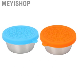 Meyishop Salad Dressing Container  Prevent Leaks Stainless Steel Condiment Containers Separate 50ml Lightweight with Lid for Home