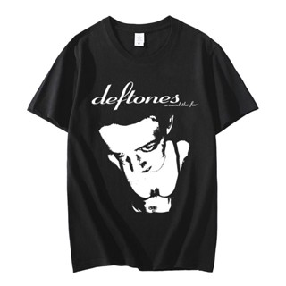 เสื้อยืดแขนสั้น พิมพ์ลายวงร็อค Deftones Around The Fur Tour สไตล์ฮิปฮอป พังก์ สตรีท โอเวอร์ไซซ์ แนวสตรีท