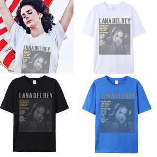 Lana Del Rey เสื้อยืดแขนสั้น ผ้าฝ้าย พิมพ์ลายอัลบั้มใหม่ สไตล์วินเทจ สําหรับผู้ชาย และผู้หญิง ส่งฟรี