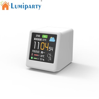 Lumiparty นาฬิกาตั้งโต๊ะอัจฉริยะ เทอร์โมมิเตอร์ ไฮโกรมิเตอร์ หน้าจอ Lcd ดิจิทัล Wifi