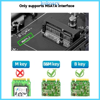 Kok การ์ดอะแดปเตอร์แปลง MSATA เป็น M 2 MSATA เป็น NGFF สําหรับฮาร์ดดิสก์ SSD 2230 2242