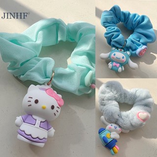 SANRIO Blowgentlyflower ยางมัดผมหางม้า ขนาดใหญ่ ลายอนิเมะน่ารัก เหมาะกับของขวัญ สําหรับผู้หญิง BGF