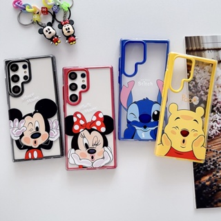 เคสป้องกันโทรศัพท์มือถือ PC แบบแข็ง ลายการ์ตูนหมีน่ารัก สําหรับ Samsung Galaxy S22 S22Plus S22Ultra S23 S23Plus S23 Ultra