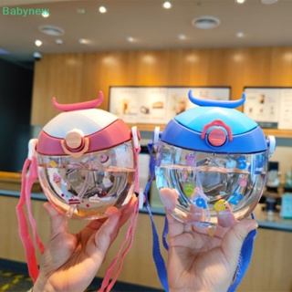 &lt;Babynew&gt; ขวดน้ํา พร้อมหลอดดูด ลายโดนัท ขนาด 400 มล. แบบพกพา สําหรับเด็ก