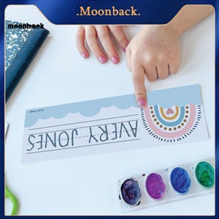 &lt;moonback&gt; ป้ายชื่อ สีรุ้ง สไตล์โบโฮ 25 60 ป้ายชื่อแบน หลากสี สําหรับห้องเรียน โต๊ะเรียน สอน สอนด้านหลัง