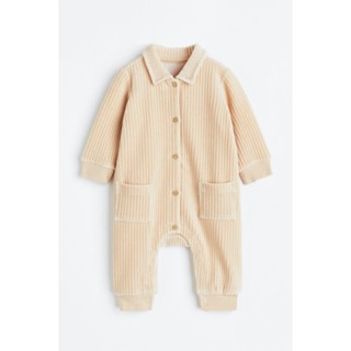 H&amp;M  Boy Ribbed velour romper suit 1107780_1