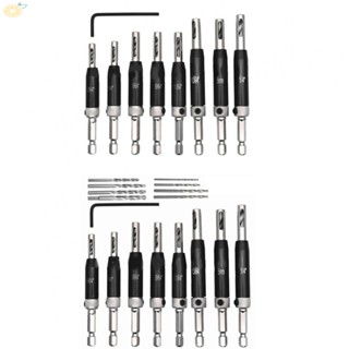 【VARSTR】Drill Bit 9/17 Pcs Accessories Black Double-sided Hole For Woodworking