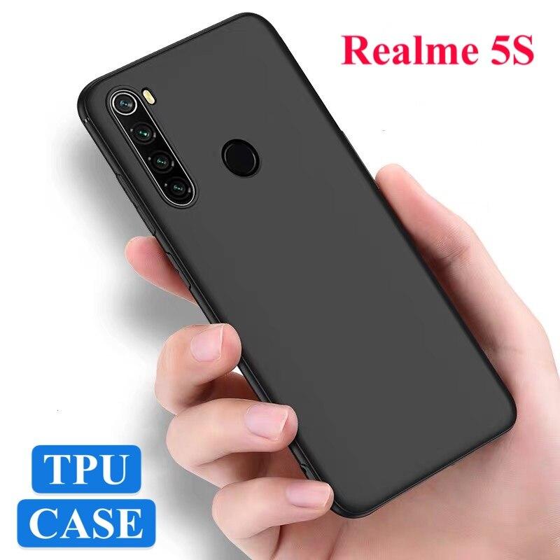 เคส Realme 5s / Realme5i สำหรับเรียลมี ซิลิโคนสีดำ กันกระแทก นิ่ม TPU Case