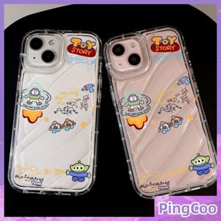 Pingcoo - เข้ากันได้สำหรับ เคส iphone 11 เคสไอโฟน เคสไอโฟน11 ระลอกน้ำTPU เคสใสกันกระแทกกันกระแทกน่ารักการ์ตูนสัตว์ประหลาดสีเขียวเข้ากันได้กับ iPhone 14 13 Pro max 12 Pro Max 11 xr xs max 7 8