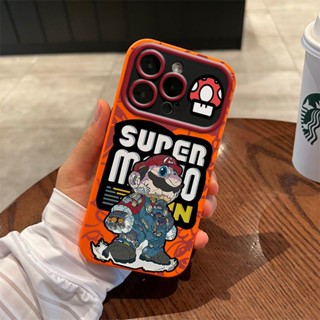 เคสโทรศัพท์มือถือ ซิลิโคนนุ่ม ลาย Super Mary สําหรับ Iphone 14promax 13pro 12 11 7p OMQS