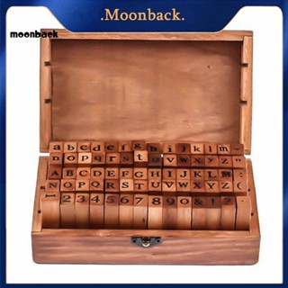 &lt;moonback&gt; แสตมป์ไม้ ลายตัวอักษรภาษาอังกฤษ 70 ชิ้น ต่อชุด