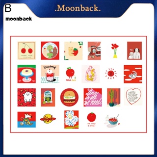 &lt;moonback&gt; 46 ชิ้น รูปแบบน่ารัก DIY สมุดไดอารี่ เครื่องเขียน กาว สติกเกอร์ตกแต่ง