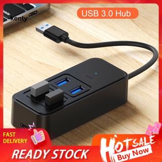 Kt* ฮับ Usb 3.0 4 พอร์ต พาวเวอร์ซัพพลาย พลังงานสูง สําหรับแล็ปท็อป แฟลชไดรฟ์