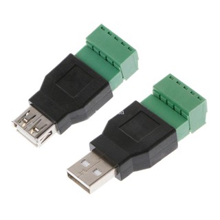 【MT】อะแดปเตอร์สกรู Usb 2 0 Type A ตัวผู้ ตัวเมีย เป็น 5P สําหรับปลั๊กเทอร์มินัล