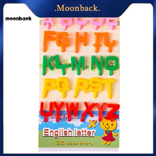 &lt;moonback&gt; ส้อมจิ้มผลไม้ รูปตัวอักษร น้ําหนักเบา อุปกรณ์เสริม สําหรับเบนโตะ 26 ชิ้น ต่อชุด