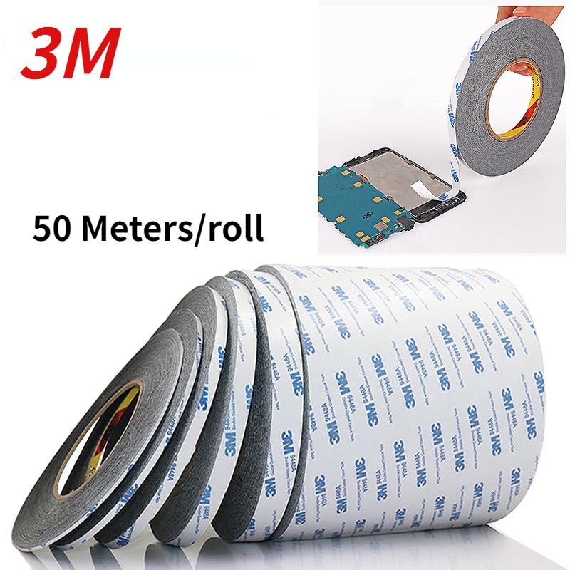 3m 9448A เทปกาวสองหน้า 50 เมตร สีดํา สําหรับซ่อมแซมโทรศัพท์มือถือ หน้าจอสัมผัส LCD