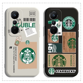 เคส Infinix HOT NOTE 8 10 11 11S 12 12I PRO 5G NFC G96 G88 PRO 5G โทรศัพท์มือถือแบบนิ่ม ลาย Starbucks สีดํา ขาว สําหรับ