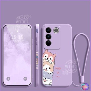 เคส vivo v27e v27 v27 pro v25 v25e v23 v23e v21 v21e v20 v25 pro โทรศัพท์มือถือ แบบนิ่ม ลายสัตว์เลี้ยงน่ารัก สําหรับ(3GG)