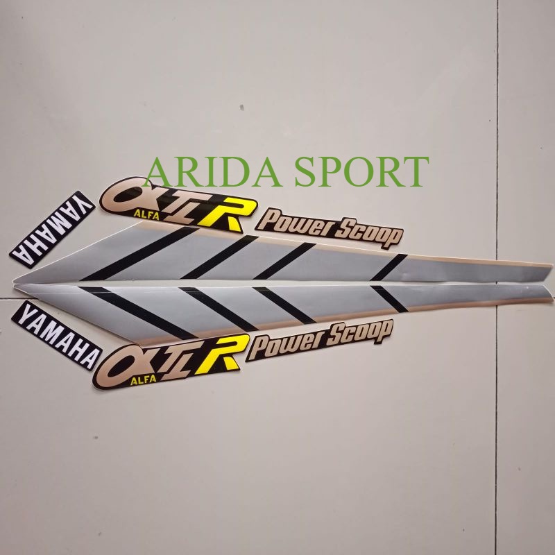 Striping alfa Yamaha v100/Alfa Alfa 100 power scoop stracker Lis body gold motor คุณภาพดีที่สุด