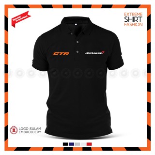 เสื้อยืดโปโล ผ้าฝ้าย พิมพ์ลายโลโก้ McLaren F1 GTR V12 สําหรับผู้ชาย