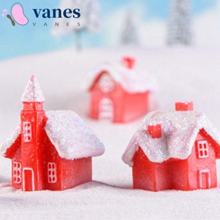 Vanes1 ตุ๊กตาหิมะจิ๋ว สีแดง สําหรับตกแต่งบ้านตุ๊กตา คริสต์มาส