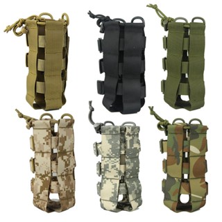 LUC Tactical Outdoor Water Bottle Pouch Molle Kettle Holder Climbing Hiking Camping Adjustable Kettle Bags Water Bottle Carrier Bag