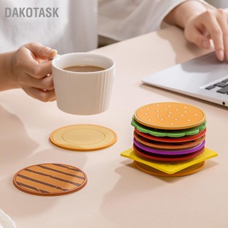 Dakotask. ชุดรองแก้วเบอร์เกอร์ 8 ชิ้น PVC ที่รองแก้วกันน้ำ  ทนความร้อน กันน้ํา ลายน่ารัก สำหรับตกแต่งบ้าน