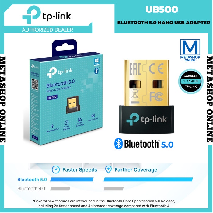 Tp-link UB500 BLUETOOTH 5.0 NANO USB ADAPTER BT5 RECEIVER DONGLE