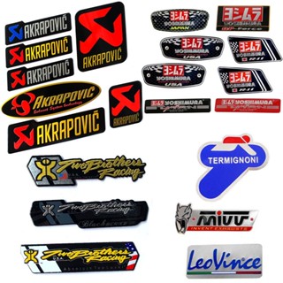 สติกเกอร์อลูมิเนียม กันน้ํา ลาย Yoshimura Akrapovic AR SC สําหรับติดตกแต่งรถจักรยานยนต์