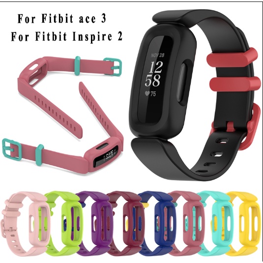 สายรัดข้อมือซิลิโคนสําหรับ Fibit Inspire 2 ACE 3 Smartwatch เปลี่ยนสายรัดข้อมือสําหรับ Fitbit Inspir