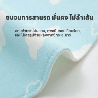 Berma Baby ผ้ากันเปื้อนเด็ก ผ้าซับน้ำลายเด็ก แบบผ้าคอตตอนเนื้อนุ่ม ซับน้ำได้ดี มีกระดุมติด