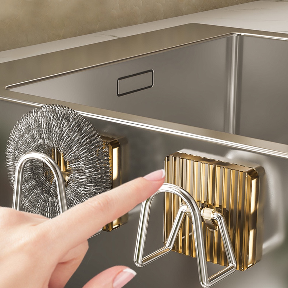 ชั้นวางฟองน้ําล้างจาน หรูหรา น้ําหนักเบา / ที่แขวนฟองน้ํา แบบดูดติดผนัง / ชั้นเก็บผ้าจาน สเตนเลส แบบเรียบง่าย / ที่จัดระเบียบห้องครัว / ที่วางในห้องน้ํา ราคา ถูกที่สุด ดีลบีเคเค แกลเลอรีภาพที่ 6
