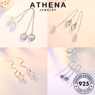 ATHENA JEWELRY ต้นฉบับ ผู้หญิง เกาหลี มอยส์ซาไนท์ Silver 925 เครื่องประดับ ห่วง ตุ้มหู แท้ เพชร ต่างหู หนีบ เงิน ไข่มุก เครื่องประดับ แฟชั่น M002