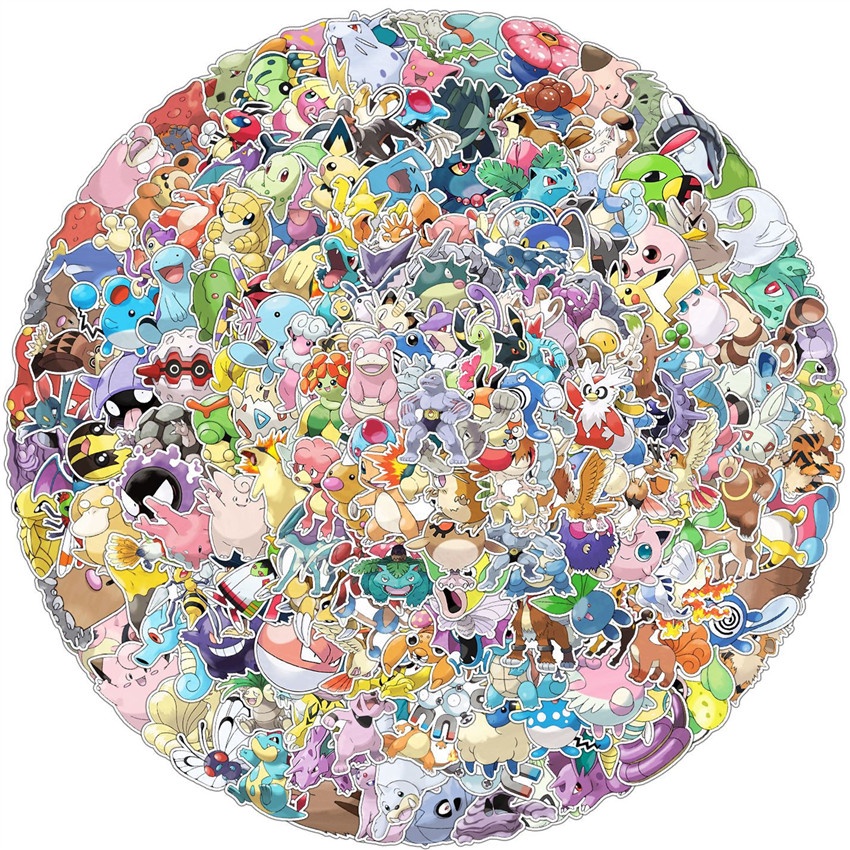 200Pcs/Set Pokemon Stickers Waterproof DIY Fashion Decals Doodle Stickers