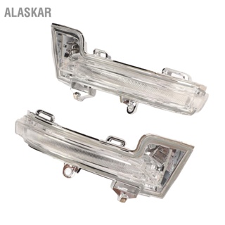 ALASKAR 1 คู่ซ้ายและขวาแบบไดนามิก LED กระจกมองข้างตัวบ่งชี้ 5E0949101 กระจกไฟเลี้ยวสำหรับ OCTAVIA 5E