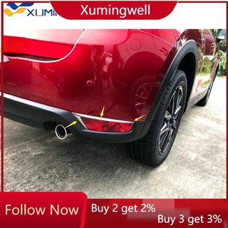 Xuming ฝาครอบไฟตัดหมอก ABS โครเมี่ยม อุปกรณ์เสริม สําหรับ Mazda CX-5 CX5 2017-2021