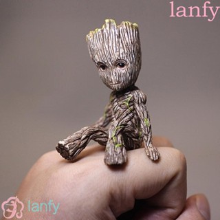 Lanfy ของเล่นฟิกเกอร์ Groot ขนาด 6 ซม . สําหรับเด็ก