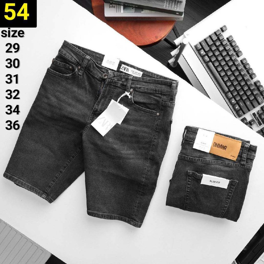 ส่งฟรี🚚 กางเกงยีนส์ ขายสั้น ผ้ายืด สวมใส่สบาย  ป้ายZ-a ra-a R-a สำหรับผู้ชาย ทรงสวย คุณภาพ100% กางเก