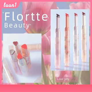 Flortte First Kiss Love ลิปกลอสหัวใจดอกไม้ ลิปสติก เนื้อแมตต์ กันน้ำ ลิปแมท ลิปจุ่ม ลิปกลอส ให้ความชุ่มชื้น ติดทนนาน Jelly Lipstick COD