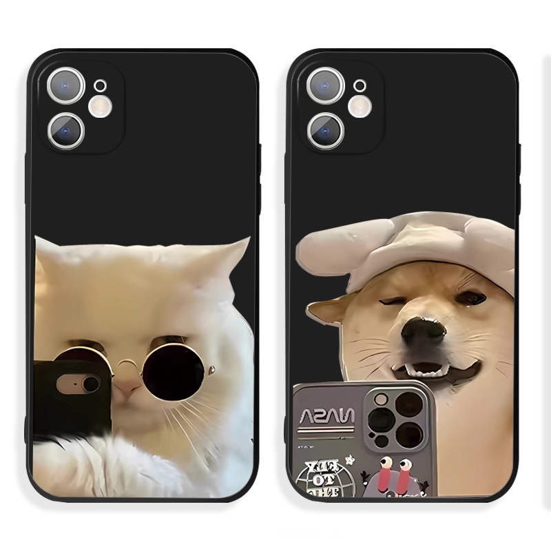 เคส Huawei Y9 2019 เคส Huawei Y6 2019 Y7 2019 Y6 Pro 2019 Y7 Pro 2019 เคสป้องกันโทรศัพท์มือถือ พิมพ์ลายแมวสุนัข คู่รัก