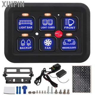 Xinpin 6 Gang  Switch Panel  Automatic Dimmable  Touch Control Panel Wide Applicability Comfortable Visual Effect  for Vehicle