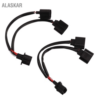 ALASKAR 2 ชิ้น 9008 H13 ไฟหน้าแปลงสายไฟซ็อกเก็ตอะแดปเตอร์ชายกับหญิง Plug and Play สำหรับรถบรรทุกรถกระบะ LED ลวด