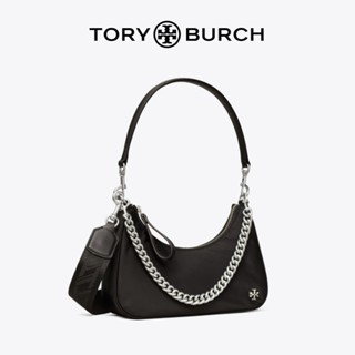 Tory Burch MERCER กระเป๋าสะพายไหล่ กระเป๋าช้อปปิ้ง ลายดาว สําหรับผู้หญิง