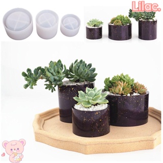 ❥LILAC✿ Storage Crystal Resin Tray Mold Home Decorations Silicone Mould Epoxy Resin Mold Jewelry Making Tool Casting Flowerpot DIY Resin Crafts Succulent Flower Pot