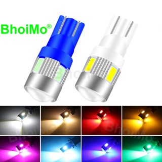 Bhoimo เลนส์ไฟสัญญาณ LED 6SMD T10 W5W 194 168 5630 DC12V แบบเปลี่ยน สําหรับติดป้ายทะเบียนรถยนต์ รถจักรยานยนต์