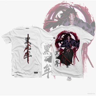 เสื้อยืดแขนสั้นลําลอง พิมพ์ลายกราฟิก Ellen Demon Slayer Kokushibo Anime Tsugikuni Michikatsu ทรงหลวม สําหรับผู้ชาย และผู้หญิง