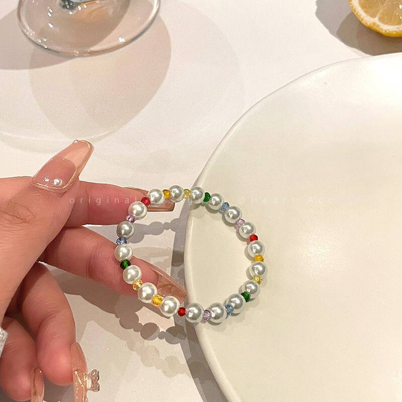 สร้อยข้อมือ ประดับลูกปัดอะคริลิค ลายดอกไม้ สีสันสดใส เหมาะกับของขวัญวันเกิด แฟชั่นฤดูร้อน สําหรับผู้หญิง และนักเรียน